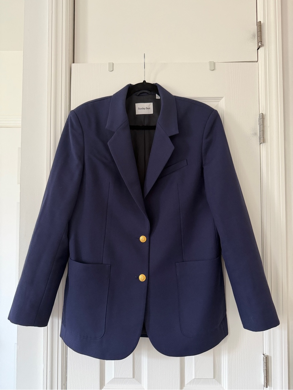 ARITIZA Sunday Best Oversized Women's Navy Single-Breasted Blazer